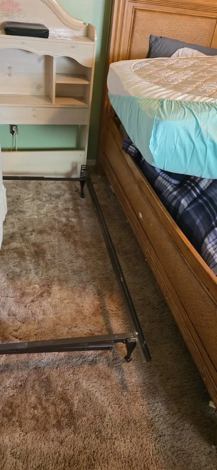 Bedroom floor after cleaning